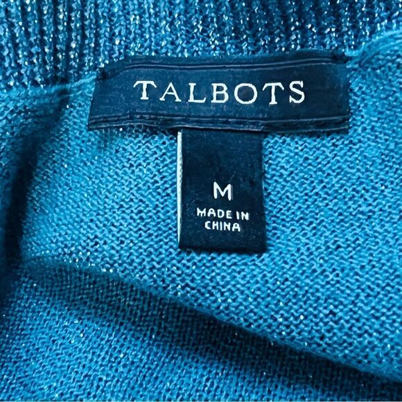 TALBOTS Marine Blue Metallic Cardigan - Picture 8 of 8